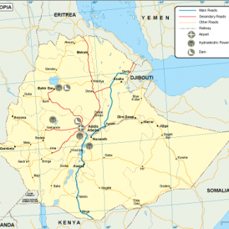 Ethiopia transportation map