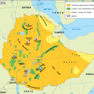 Ethiopia vegetation map