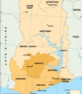 Ghana economic map