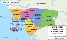 Guinea Bissau EPS map