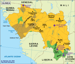 Guinea vegetation map