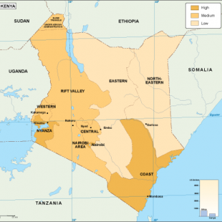 Kenya economic map
