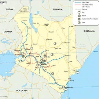 Kenya transportation map