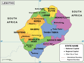 Lesotho EPS map