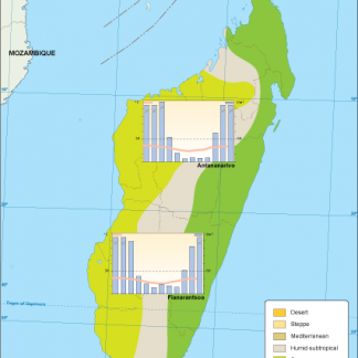 Madagascar climate map