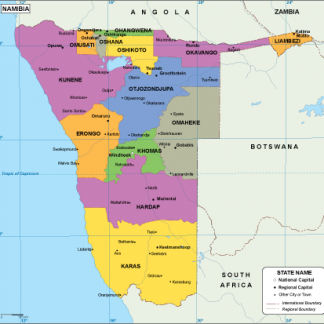Namibia EPS map