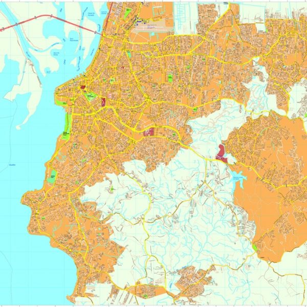 Porto Alegre vector map