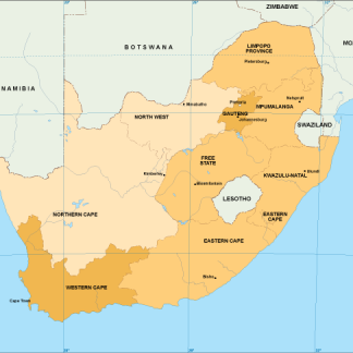 South Africa economic map
