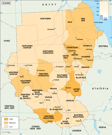 Sudan economic map