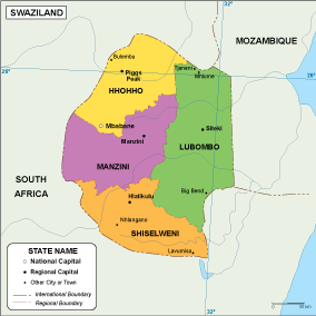 Swaziland EPS map