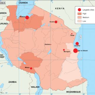 Tanzania population map