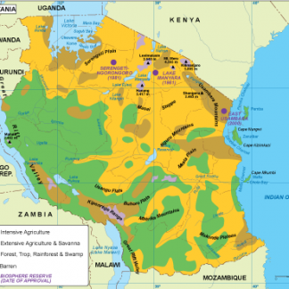 Tanzania vegetation map
