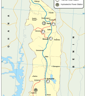 Togo transportation map