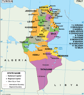 Tunisia EPS map