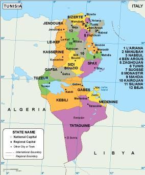 Tunisia EPS map