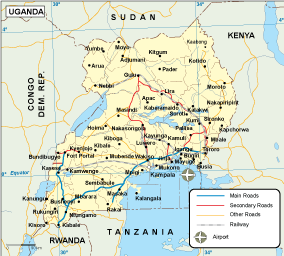 Uganda transportation map