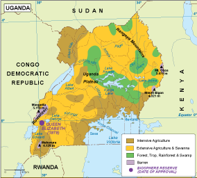 Uganda vegetation map