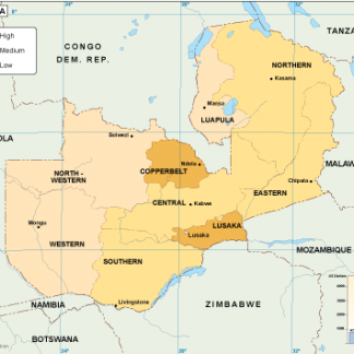 Zambia economic map