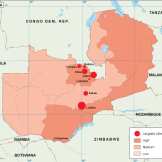 Zambia population map