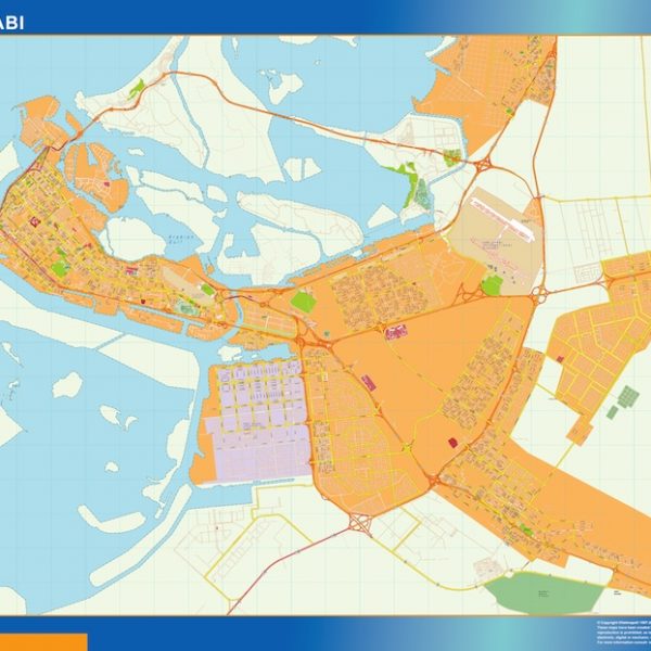 abu dhabi vector map
