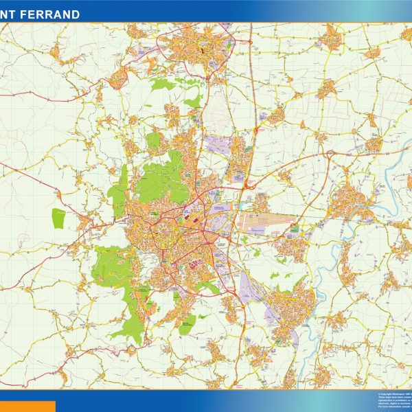 clermont ferrand carte illustrator