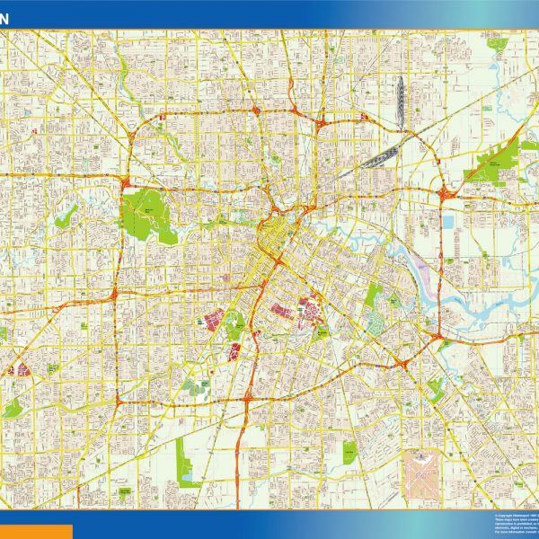 houston vector map