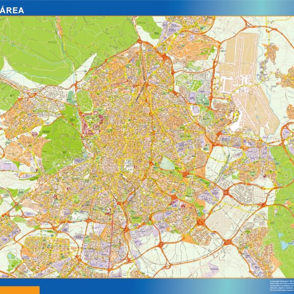 mapa vectorial madrid area
