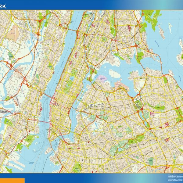 new york vector map