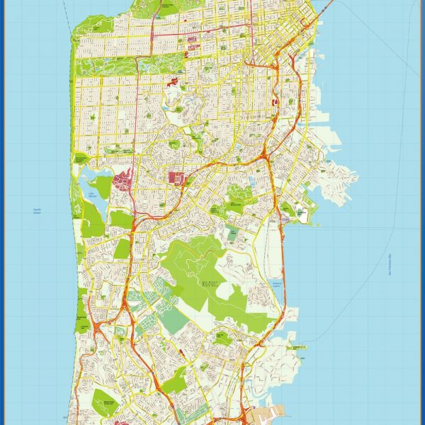 san francisco vector map