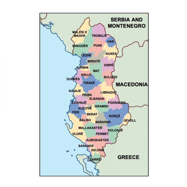 albania presentation map