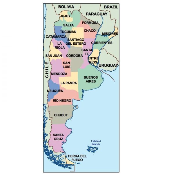 argentina presentation map