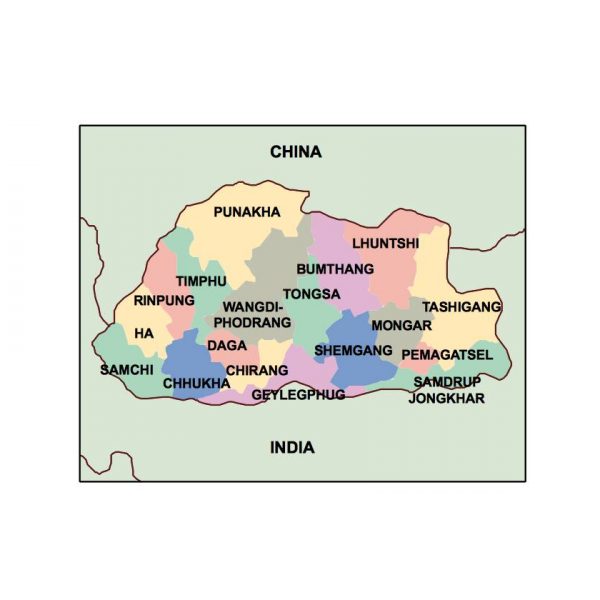 bhutan presentation map