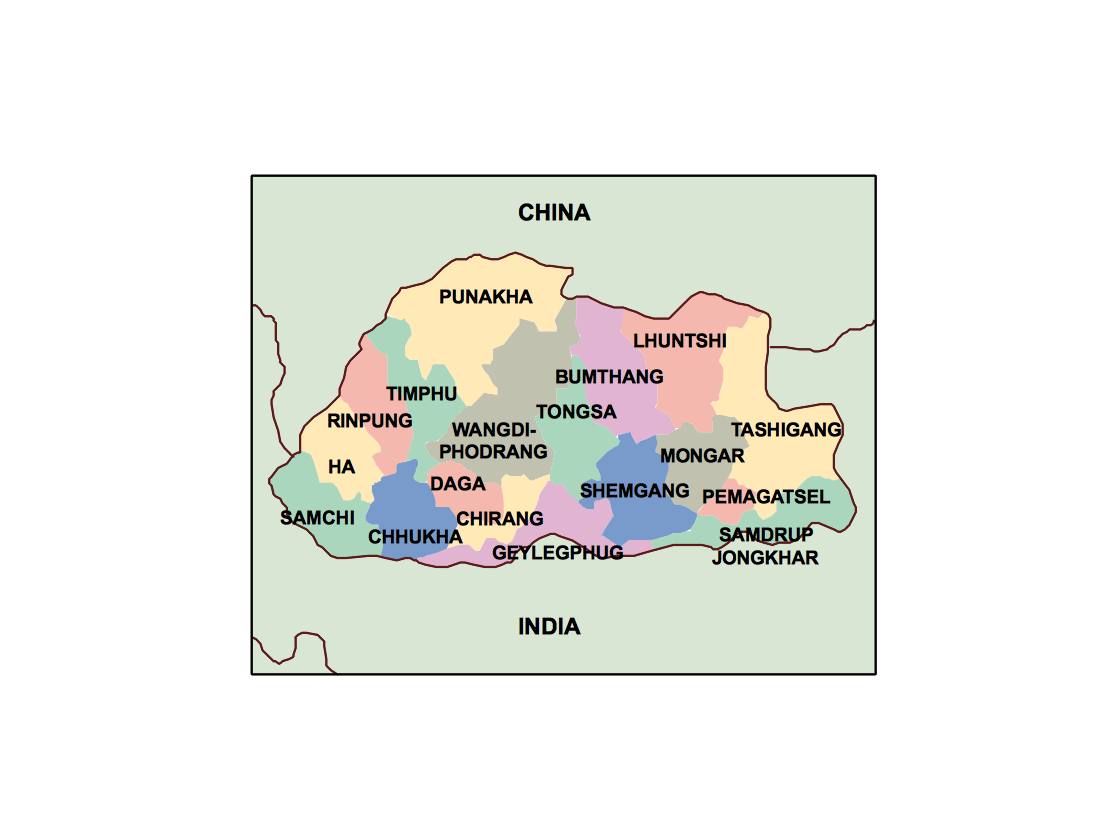 bhutan presentation map