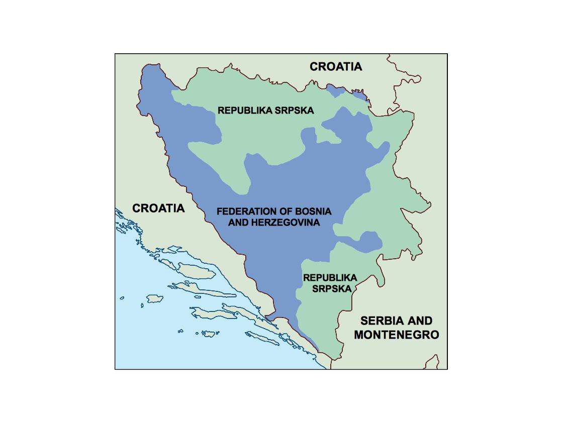 bosnia and herzegovina presentation map