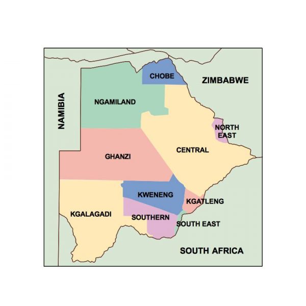 botswana presentation map