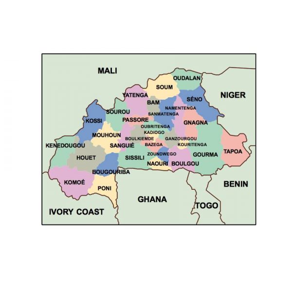 burkina faso presentation map
