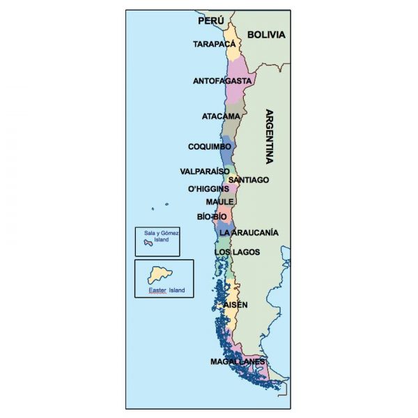 chile presentation map