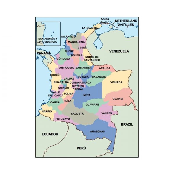 colombia presentation map