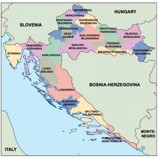 croatia presentation map
