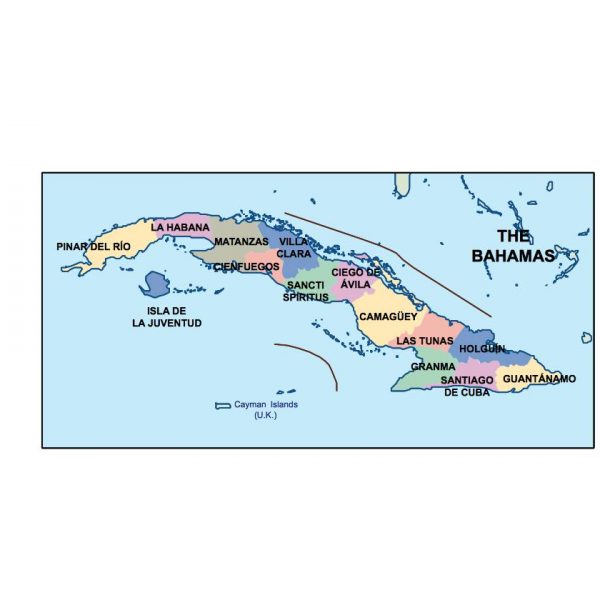 cuba presentation map