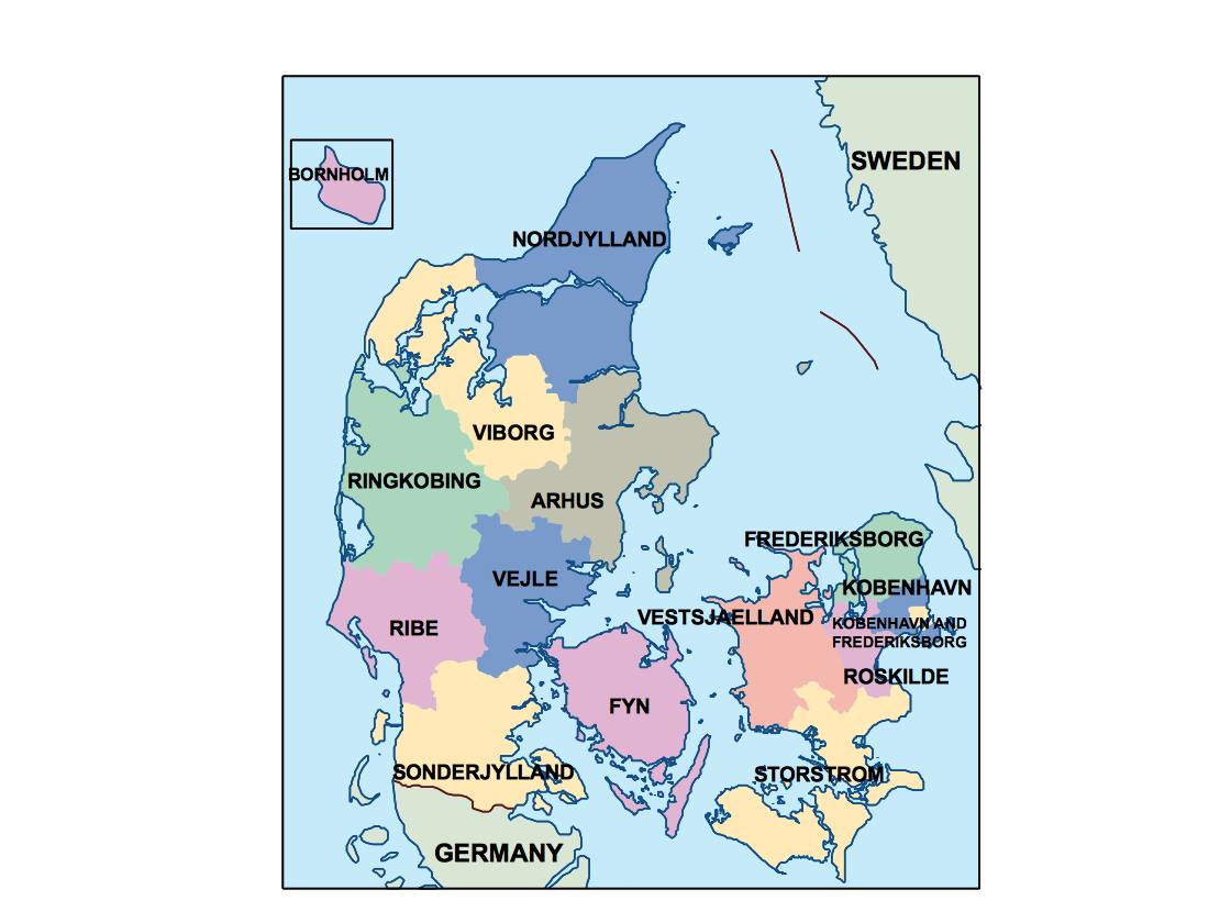 denmark presentation map