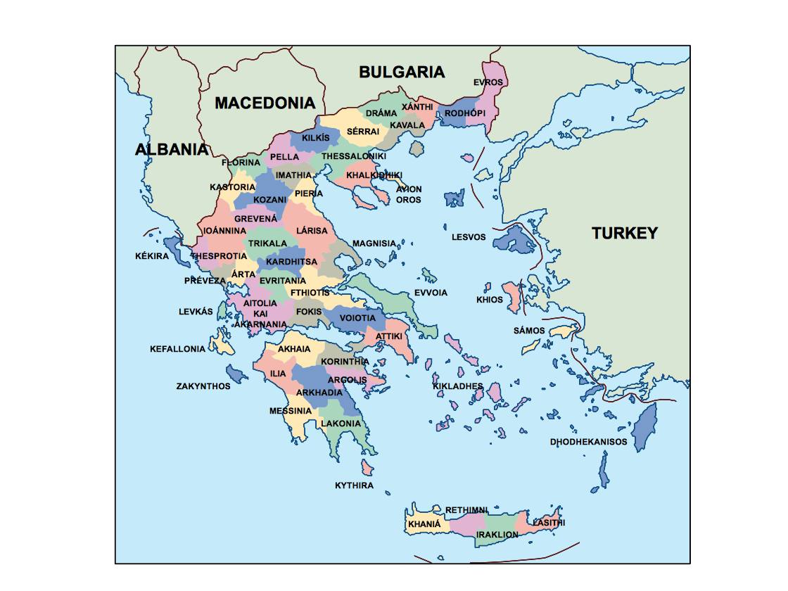 greece presentation map