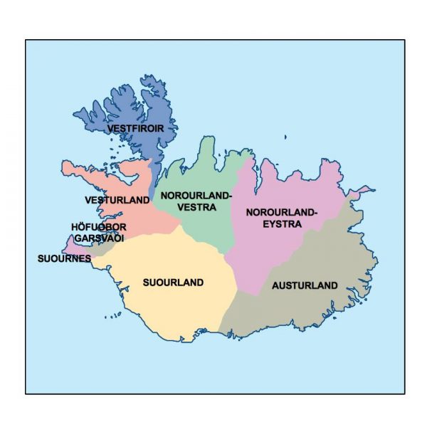 iceland presentation map