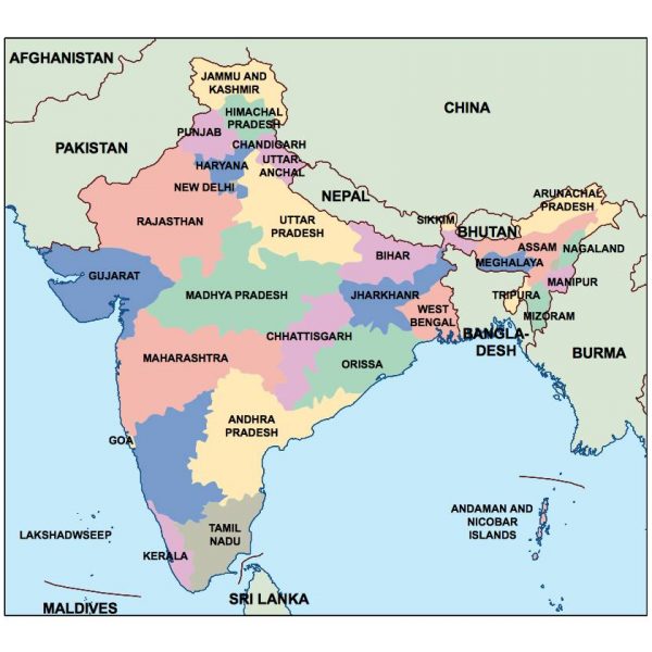 india presentation map