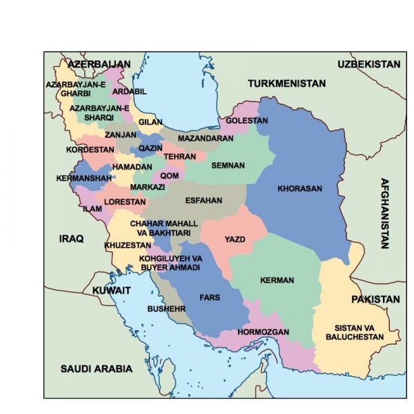 iran presentation map