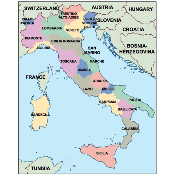 italy presentation map
