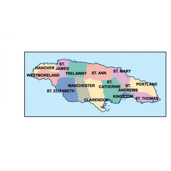 jamaica presentation map