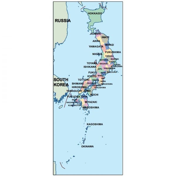 japan presentation map
