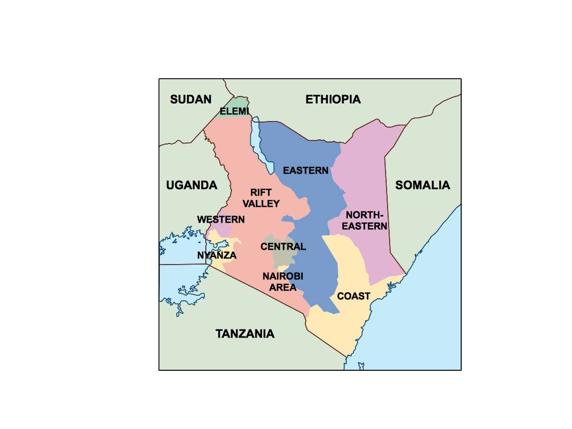 kenya presentation map