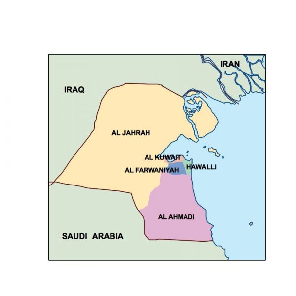 kuwait presentation map